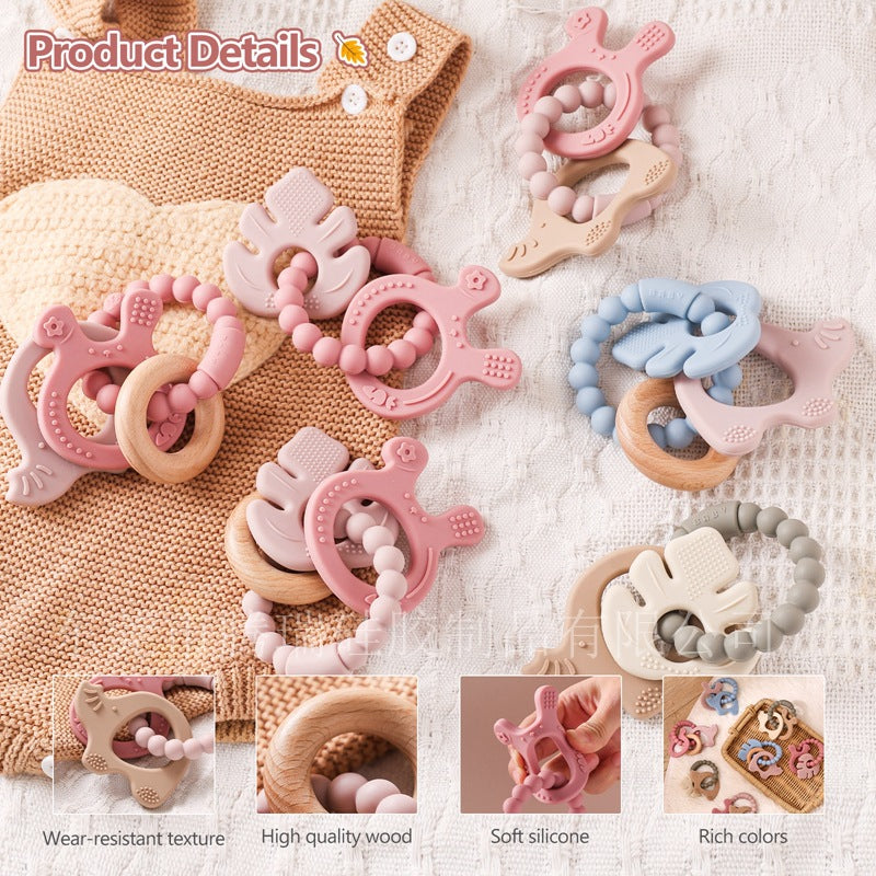 Edible Silicon Baby Teether Bracelet Molar Rod